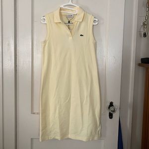 NWT Women’s Yellow Lacoste Tennis Polo Dress Sz 4